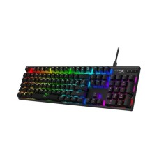 Клавиатура, HyperX, 4P4F6AX#ACB, HX-KB6RDX-RU, Alloy Origins, Игровая, Механическая, HyperX Red switch, USB, Подсветка RGB, Размер: 175,31*443,2*35,68 мм., Анг/Рус, Чёрный