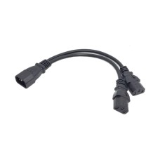 Кабель сплитер, iPower, C13-С14, Y-разветвитель, 30см, медь, чёрный