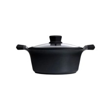 Кастрюля, Huohou, Super Platinum Non-stick Pan-Stock Pot, HU0072, Объем 2.2л, Диаметр 24см, Антипригарное покрытие, Подходит для индукционных плит, Крашка в комплекте, Черный