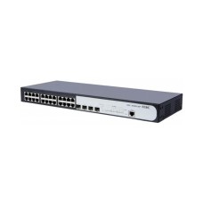 Коммутатор, H3C, SMB-S1850-28P-PWR-GL, Управляемый L2+, 24 порта 10/100/1000M (PoE 190Вт, 802.3af/at), 4 порта 1000M SFP, AC 100~240 В, -10°C ~ +55°C