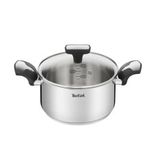 Кастрюля, Tefal, Emotion E3014524, 20см, 3л, Нержавеющая сталь с зеркальной полировкой, Совместимость с плитами: Индукционная, Газовая, Электрическая, Керамическая, Галогенная