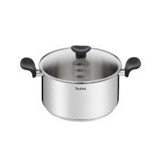 Кастрюля, Tefal, Primary E3084674, 24см, 5.2л, Нержавеющая сталь с зеркальной полировкой, Совместимость с плитами: Индукционная, Газовая, Электрическая, Керамическая, Галогенная