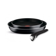 Набор сковородок, Tefal, Ingenio 4181820, 24-28см, 2 Сковороды, 1 съемная ручка, Покрытие антипригарное, Черный