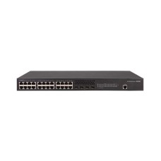 Коммутатор, H3C, LS-5120V2-28P-PWR-LI-GL, Управляемый L2+, 24 порта 10/100/1000M (PoE 170Вт, 802.3af/at), 4 порта 1000M SFP, AC 100~240 В, -10°C ~ +55°C
