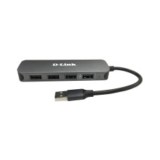 USB HUB 4-port USB 2.0 D-Link DUB-H4, Gray