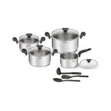 Набор посуды, Tefal, Primary E308SB74, 11 предметов, Комплектация: Кастрюли с крышками 24/20/18см (5.3/3/2.2л), Ковш с крышкой 16см (1.5л), Кухонные аксессуары 3шт, Все типы плит
