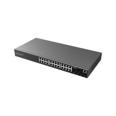 Коммутатор, Grandstream, GWN7803P, Управляемый L2+, 24x GbE RJ45 PoE 802.3 af/at, 360W, 4x SFP, стоечный