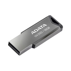 USB-накопитель, ADATA, AUV250-16G-RBK, 16GB, USB 2.0, Серебристый
