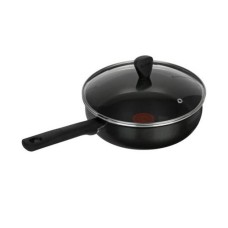 Сотейник, Tefal, Just 4215224, 24см, Сотейник, Диаметр 24 см, Фиксированная ручка, Крышка в комплекте, Черный