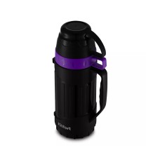 Термос, Kitfort, КТ-1233, Объём 1л, Пластик, Сохранение температуры 12-24 ч, Черный, Фиолетовый
