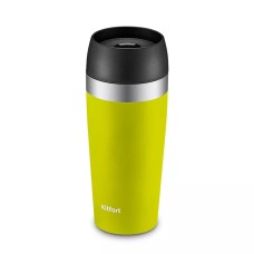 Термокружка, Kitfort, КТ-1223-2, Объём 400мл, Нержавеющая сталь, Пластик, Сохранение температуры 10-12 ч, Салатовая