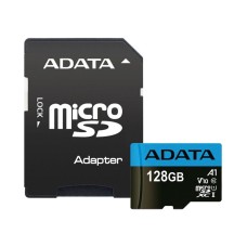 Карта памяти Micro SDXC 128Gb ADATA Premier, Class 10 UНS-I U3, адаптер