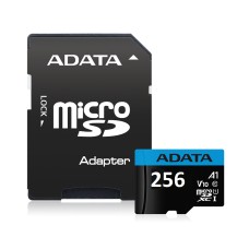 Карта памяти Micro SDXC 256Gb ADATA Premier, Class 10 UHS-I U1, адаптер