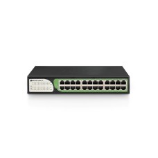 Коммутатор, BDCOM, S1500-24T, Неуправляемый, 24 порта 10/100/1000M RJ45, Без вентилятора, Грозозащита, Стоечный