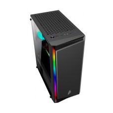 Компьютерный корпус, 1STPLAYER, RB-4-BK-1F5M, Mid-Tower, ATX/M-ATX/M-ITX, USB3.0*1, USB2.0*2, HD AUDIO/Mic, 5*120мм F5 вентилятор, Высота процессорного кулера до 150мм, Длина VGA до 300мм, 2*3,5/2*2,5, Сталь/Закаленное стекло, 365x200x428мм, Без Б/П, Черн
