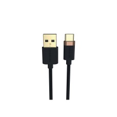 Интерфейсный кабель, Duracell, USB6061A, USB-A на USB-C, Кевлар, 3A/5V, Скорость передачи данных 480 Мбит/с, 1 м, Чёрный