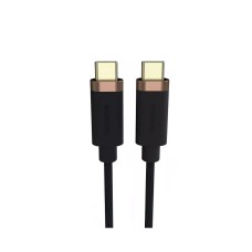 Интерфейсный кабель, Duracell, USB7030A, USB-C на USB-C, Кевлар, 3A/21.5V, Скорость передачи данных 5Gbps, USB 3.2, 1 м, Чёрный