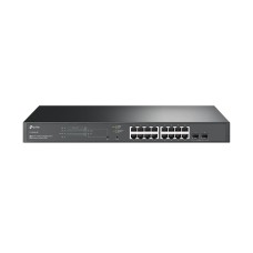 Коммутатор, TP-Link, SG2218P, Управляемый Smart, 16 портов 10/100/1000T, 802.3af/at 150Вт, 2 SFP, 1U
