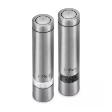 Электрическая мельница для специй, Kitfort, КТ-2028, Тип электромельница,Количество степеней помола 2, Степени помола грубый, тонкий, Количество предметов 2 шт,Материал корпуса металл, Цвет серебристый