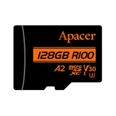Карта памяти Micro SDXC 128Gb Apacer, Class 10 UHS-I U3, A2, адаптер