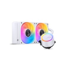 Кулер с водяным охлаждением, Jonsbo, TG-240, TG-240 White, Intel LGA1700/1200/115X, AMD AM4/AM5, 2*120мм ARGB вентилятора, 1800 об/мин, 66.19 CFM, 35.4dB(A), 4 pin PWM/ 3 pin ARGB, 277*120*27мм, Белый