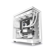 Компьютерный корпус, NZXT, H6 Flow, CC-H61FW-01, Mid-Tower, ATX/M-ATX/M-ITX, USB 3.2 Type-A *1, USB 3.2 Type-C *1, Audio+Mic *1, 3*120мм F120Q fan (Передняя-правая), Высота процессорного кулера 163мм, Длина VGA 365мм, 2*2,5/1*3,5, Сталь/Закаленное стекло,