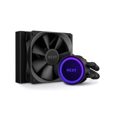 Кулер с водяным охлаждением, NZXT, Kraken 120, RL-KR120-B1, Intel: LGA 1700/1200/115X, AMD: AM5/AM4/FM2+/FM2/FM1/AM3+/AM3/AM2+/AM2, TDP 250W, 1*120мм Aer P120, 500-2000+300 об/мин, 18.28-73.11 CFM, 21-36 dB(A), 4-pin PWM, 120*152*32мм, Черный