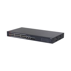 Коммутатор, Dahua, DH-CS4226-24ET-240, Управляемый, 24 порта 10/100M (PoE 802.3af/at/Hi-PoE,240W), 2 порта 10/100/1000M RJ-45/SFP (combo)