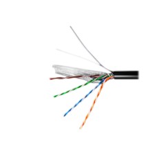 Кабель сетевой самонесущий, SHIP, D225-P, Cat.5e, UTP, 30В, 4x2x1/0.51мм, РЕ, 305 м в катушке, (Для внешней прокладки со стальной проволокой)