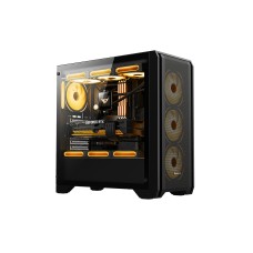 Компьютерный корпус, Huntkey, GX750A, ATX/Micro ATX, USB 1*3.0/2*2.0, HD-Audio, Кулер 3*12см RGB, Высота процессорного кулера до 165 мм, Длина VGA до 415мм, 2*3.5