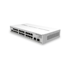 Коммутатор, MikroTik, CRS326-24G-2S+IN, 24xGigabit LAN, 2xSFP+, PoE in -Passive PoE, RouterOS/SwitchOS (dual boot), desktop case, -40°C to 60°C