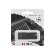 USB-накопитель, Kingston, DTXON/64GB, 64GB, USB 3.2, Черный