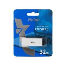 USB-накопитель, Netac, NT03U185N-032G-30WH, 32GB, USB3.0, Белый с подсветкой