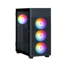 Компьютерный корпус, Zalman, S5 NEO Black, Mid Tower, ATX/mATX/Mini-ITX, USB3.0*1, USB 2.0 *1, Audio/Mic, Кулер 4*12см RGB вентиляторы, Высота процессорного куллера до 165 мм, Длина VGA до 390 мм, Количество отсеков 2*3.5