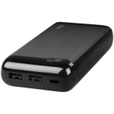 ttec PowerSlim LCD 20.000 mAh Powerbank With  USB-C Input/Output, Black