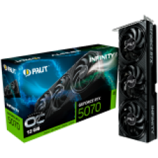 PALIT GeForce RTX 5070 Infinity 3 OC 12GB GDDR7 192 bit, 1x HDMI 2.1b, 3x DP 2.1b, 3 Fan, 1x 16-pin pwr connector, 650W, board size 291.9 x 116.6 x 41.3 mm, NE75070S19K9-GB2050S