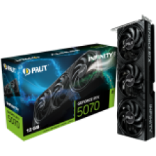 PALIT GeForce RTX 5070 Infinity 3 12GB GDDR7 192 bit, 1x HDMI 2.1b, 3x DP 2.1b, 3 Fan, 1x 16-pin pwr connector, 650W, board size 291.9 x 116.6 x 41.3 mm, NE75070019K9-GB2050S