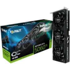 PALIT GeForce RTX 5060 Ti Infinity 3 OC 16GB GDDR7 128 bit, 1x HDMI 2.1b, 3x DP 2.1b, 3 Fan, 1x 8-pin pwr connector, 600W, 291.9 x 116.6 x 41.3 mm, NE7506TS19T1-GB2061S