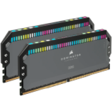 Corsair DDR5, 6000MT/s 32GB 2x16GB DIMM, Unbuffered, 30-36-36-76, Std PMIC, AMD EXPO, DOMINATOR PLATINUM RGB DDR5 Cool Grey Heatspreader, RGB LED, 1.4V