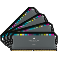 Corsair DDR5, 5600MT/s 64GB 4x16GB DIMM, Unbuffered, 36-36-36-76, Std PMIC, XMP 3.0, DOMINATOR PLATINUM RGB DDR5 Cool Gray Heatspreader, Black PCB, 1.25V, for AMD 600 Series, EAN:0840006600886