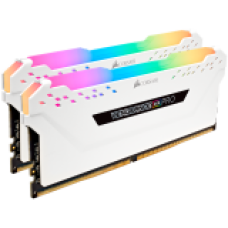 Corsair DDR4, 3000MHz 16GB 2x8GB Dimm, Unbuffered, 15-17-17-35, XMP 2.0, Vengeance RGB Pro White Heatspreader, RGB LED, Black PCB, 1.35V, EAN:0843591078702