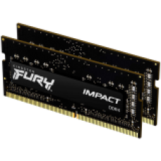 Kingston 32GB 2666MT/s DDR4 CL15 SODIMM (Kit of 2) 1Gx8 FURY Impact, EAN: 740617318562