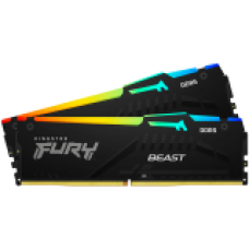 Kingston 64GB 5200MT/s DDR5 CL40 DIMM (Kit of 2) FURY Beast RGB XMP, KF552C40BBAK2-64