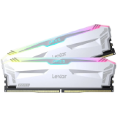 Lexar® Ares DDR5 (2X16GB) 6400 CL32 1.4V Memory with heatsink and RGB lighting,Dual pack, White Color, EAN: 843367131570