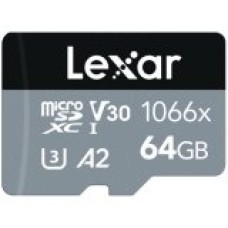 Lexar® 64GB High-Performance 1066x microSDXC™ UHS-I, up to 160MB/s read 70MB/s write C10 A2 V30 U3, EAN: 843367121908