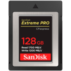 SanDisk Extreme PRO CFexpress Card Type B, 128GB, 1700MB/s Read, 1200MB/s Write, EAN: 619659180805