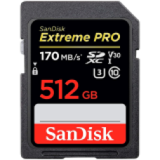 SanDisk Extreme 512GB SDXC Memory Card + 1 year RescuePRO Deluxe up to 180MB/s & 130MB/s Read/Write speeds, UHS-I, Class 10, U3, V30, EAN: 619659199265