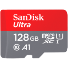 SANDISK 128GB Ultra microSDHC UHS-I Card A1 Class 10