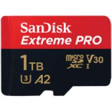 SanDisk Extreme Pro microSDXC 1TB + SD Adapter + Rescue Pro Deluxe 170MB/s A2 C10 V30 UHS-I U4
