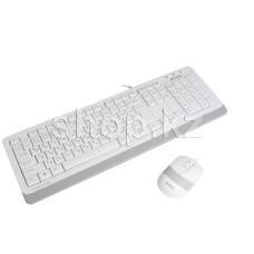 Клавиатура A4Tech Fstyler F1010, White, USB + мышь
